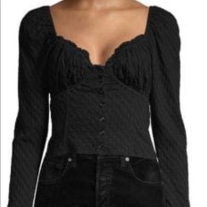 Free People Long Sleeve Corset Top